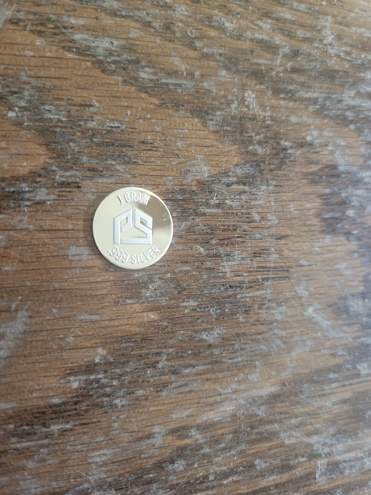 1 Gram Silver Smiley Face Round .999 Fine Silver