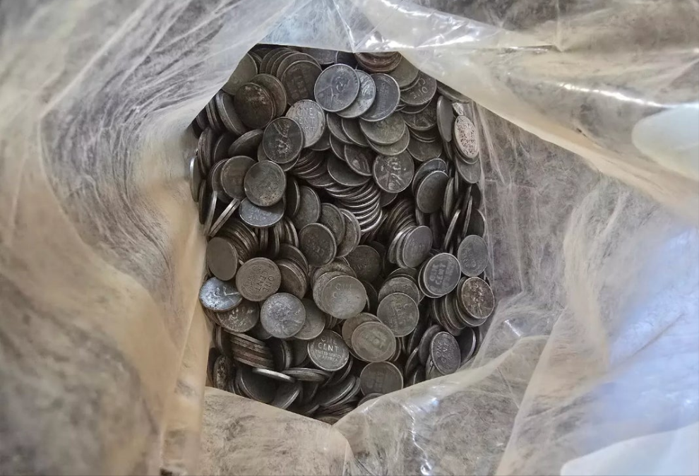 Steel Wheat Penny Roll! Wheat Cent Lot 1943 50 Vintage Coins PDS Steel USA