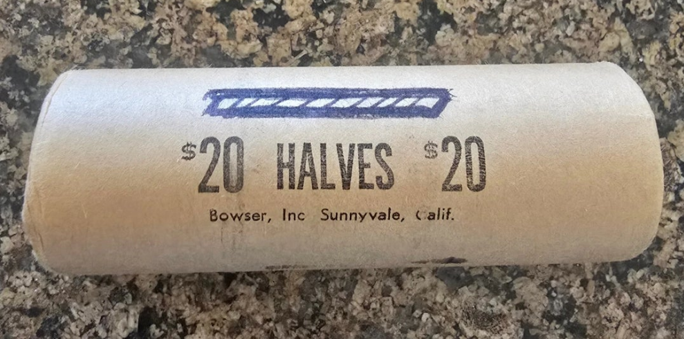 1964 OBW $20 Kennedy Half Dollar Roll Bank Roll Sealed!
