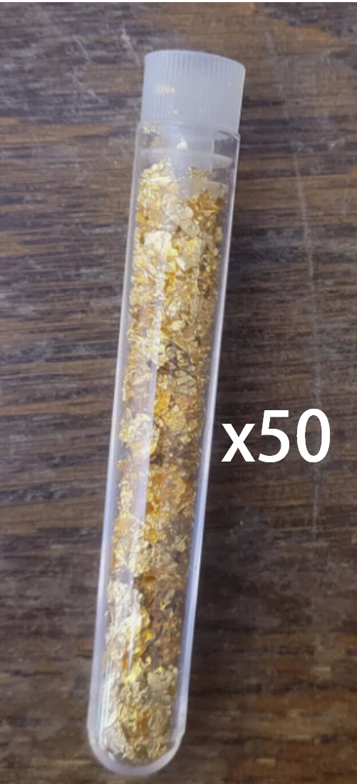 Gold Flake Vial lot of 50
