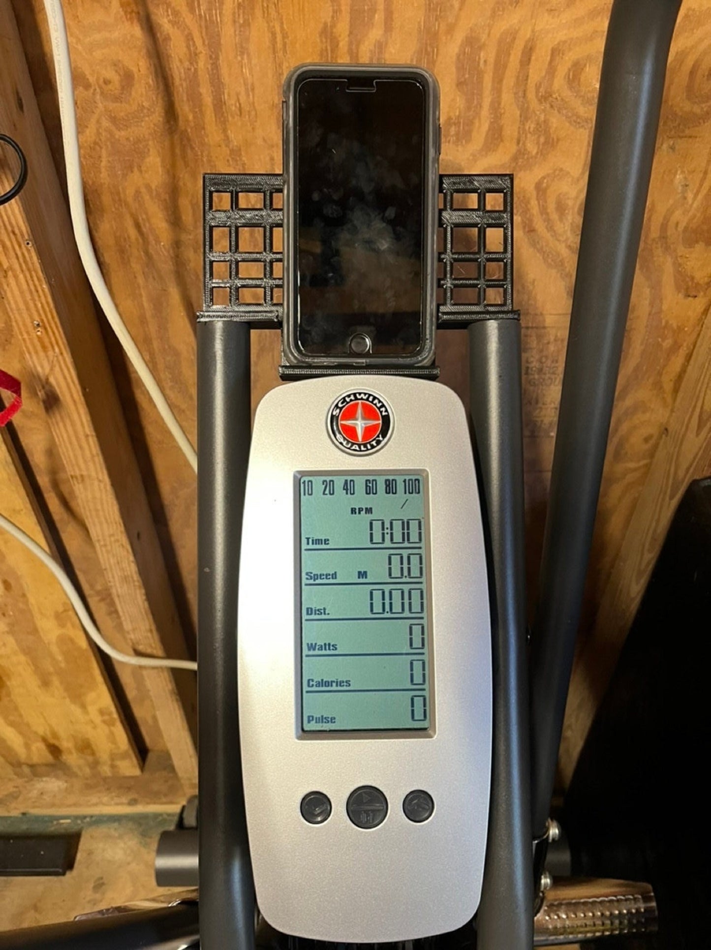 Schwinn Airdyne AD6 Phone Holder Fast Shipping Air Assault Bike Extended Version