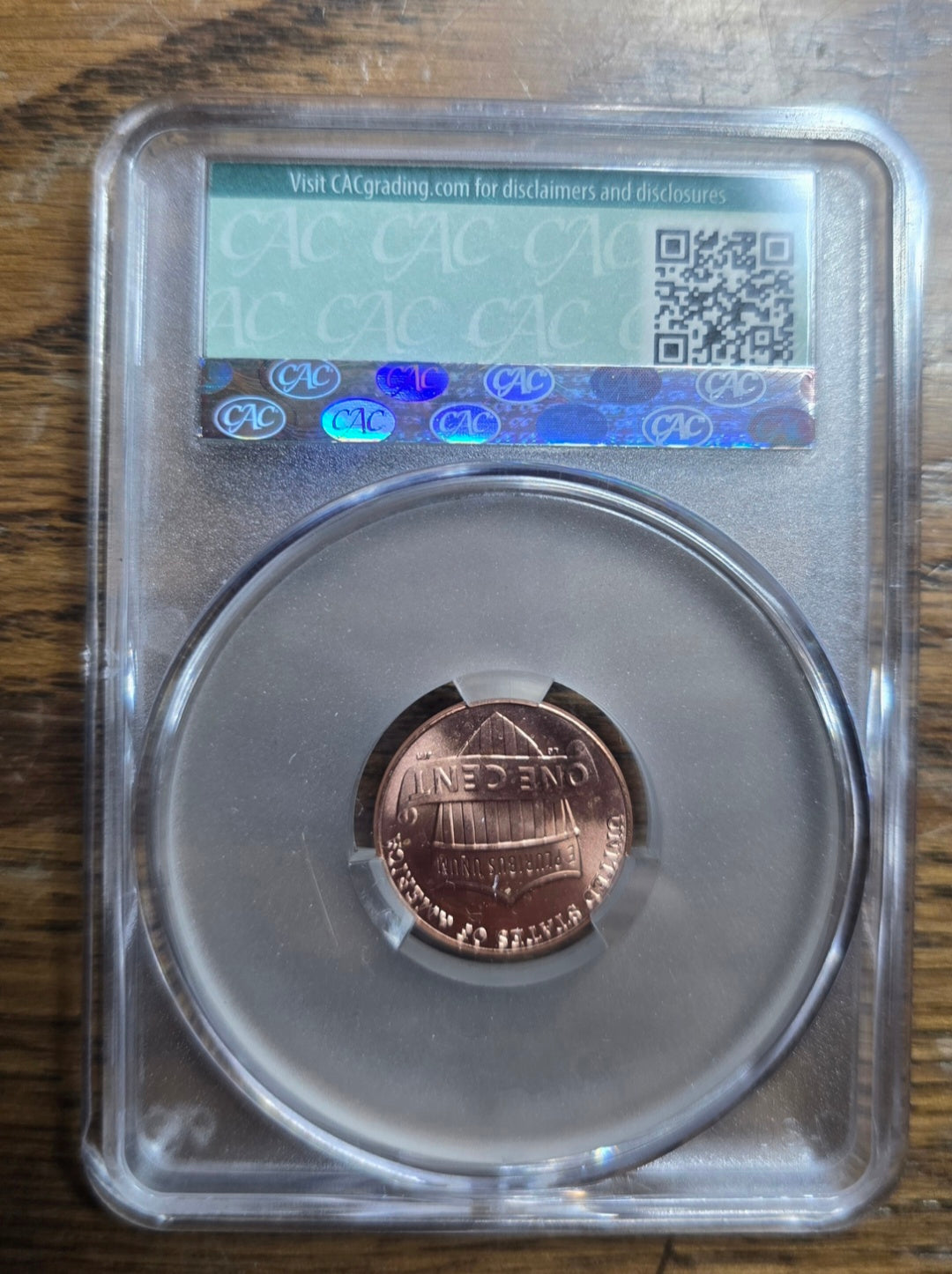 2025-D Lincoln Shield CAC Graded MS65RD Flag Label