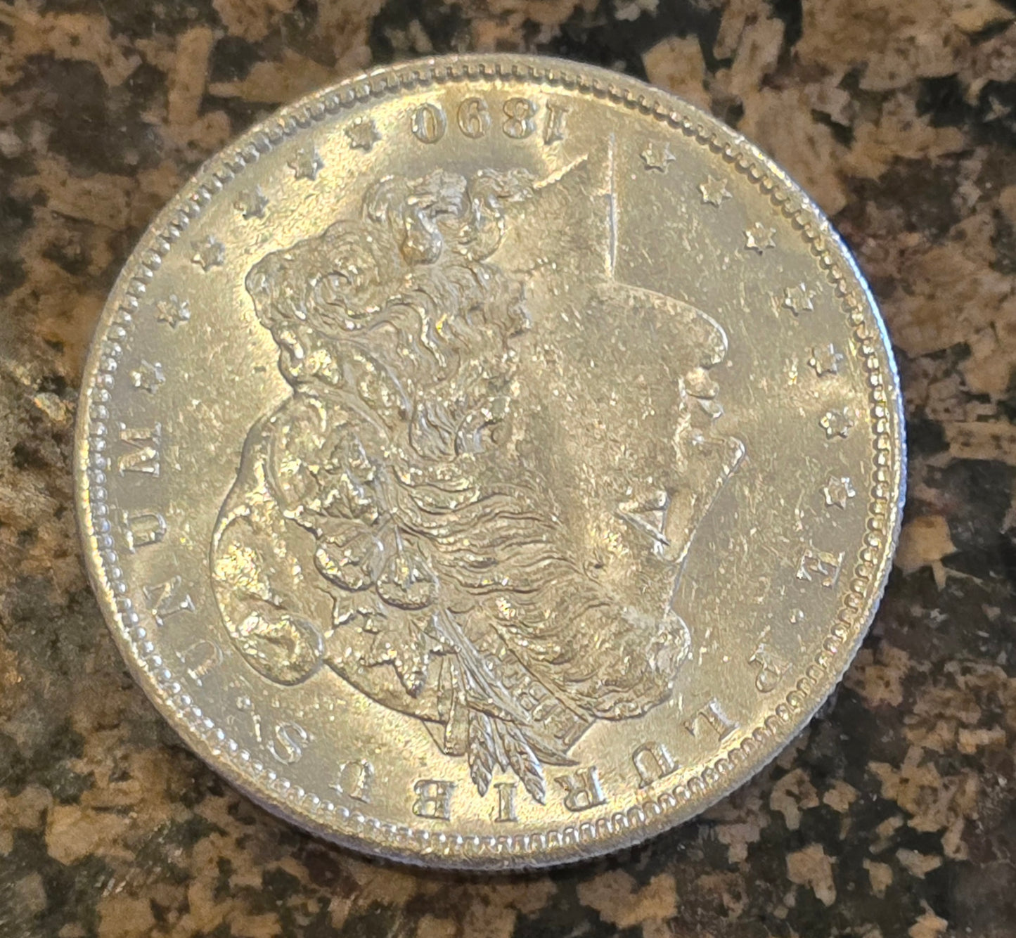 1890 S Morgan Silver Dollar Uncirculated US Mint Vintage 1800s Coin