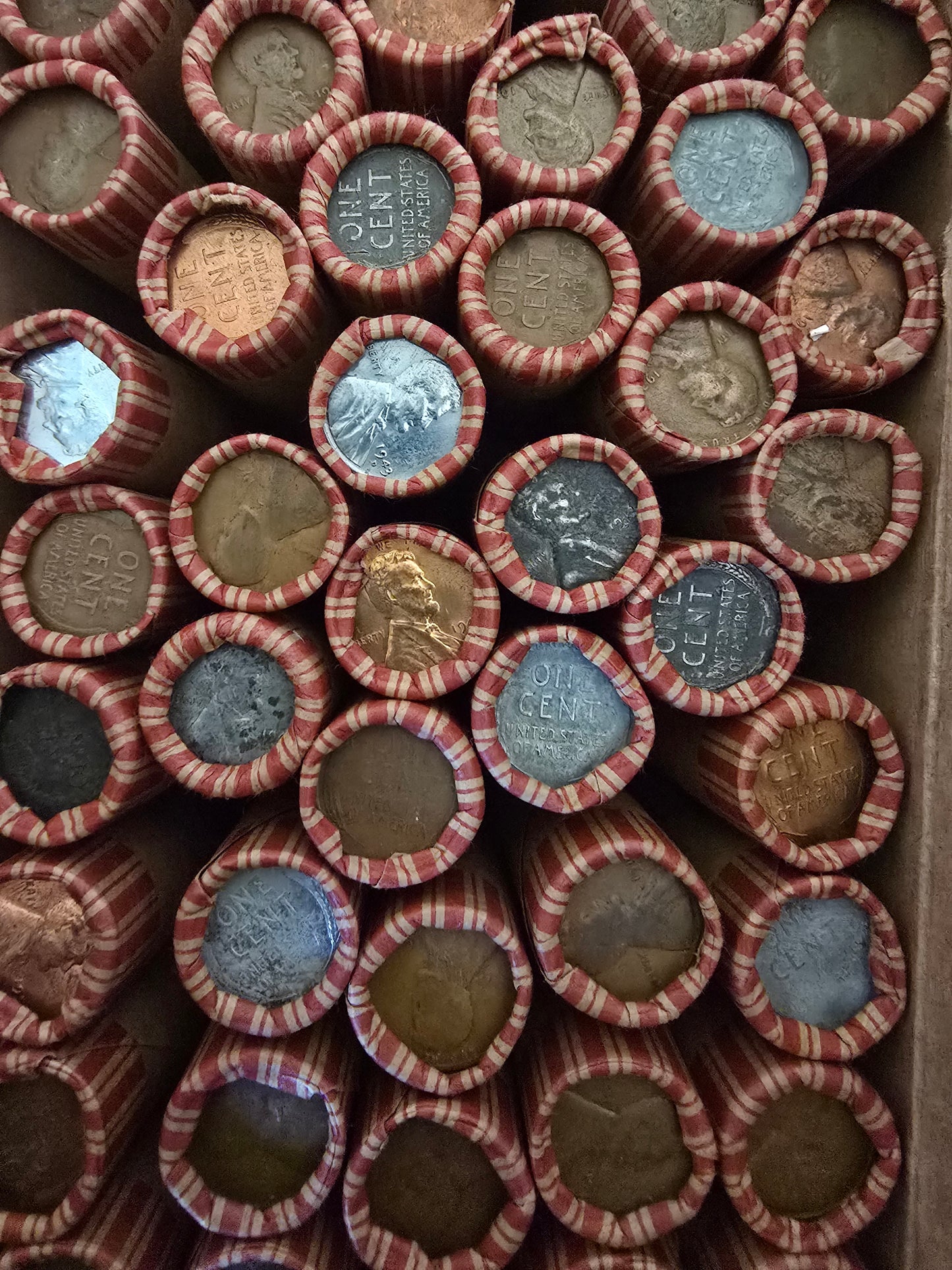 Sealed Wheat Penny Roll! Wheat Cent Lot 1909-1958 50 Vintage Coins PDS Steel USA