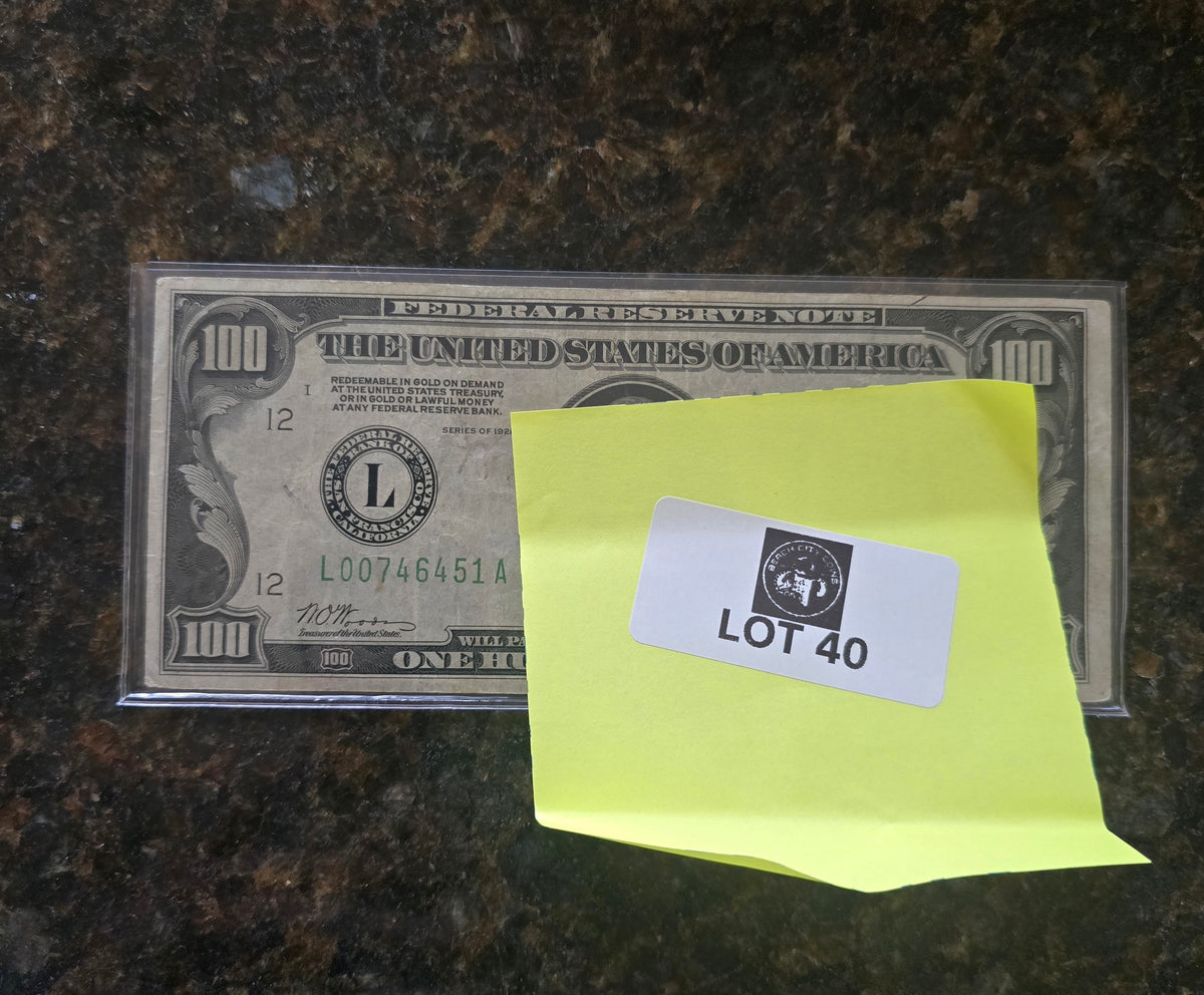 1928 A Federal Reserve Note $100 Bill San Francisco 007 serial