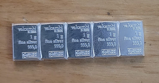 Valcambi 5 Gram Silver Bar