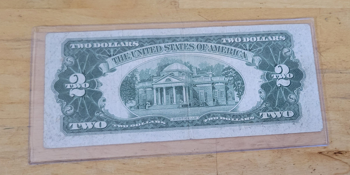 2 Dollar Bank Note Red Seal Various Years