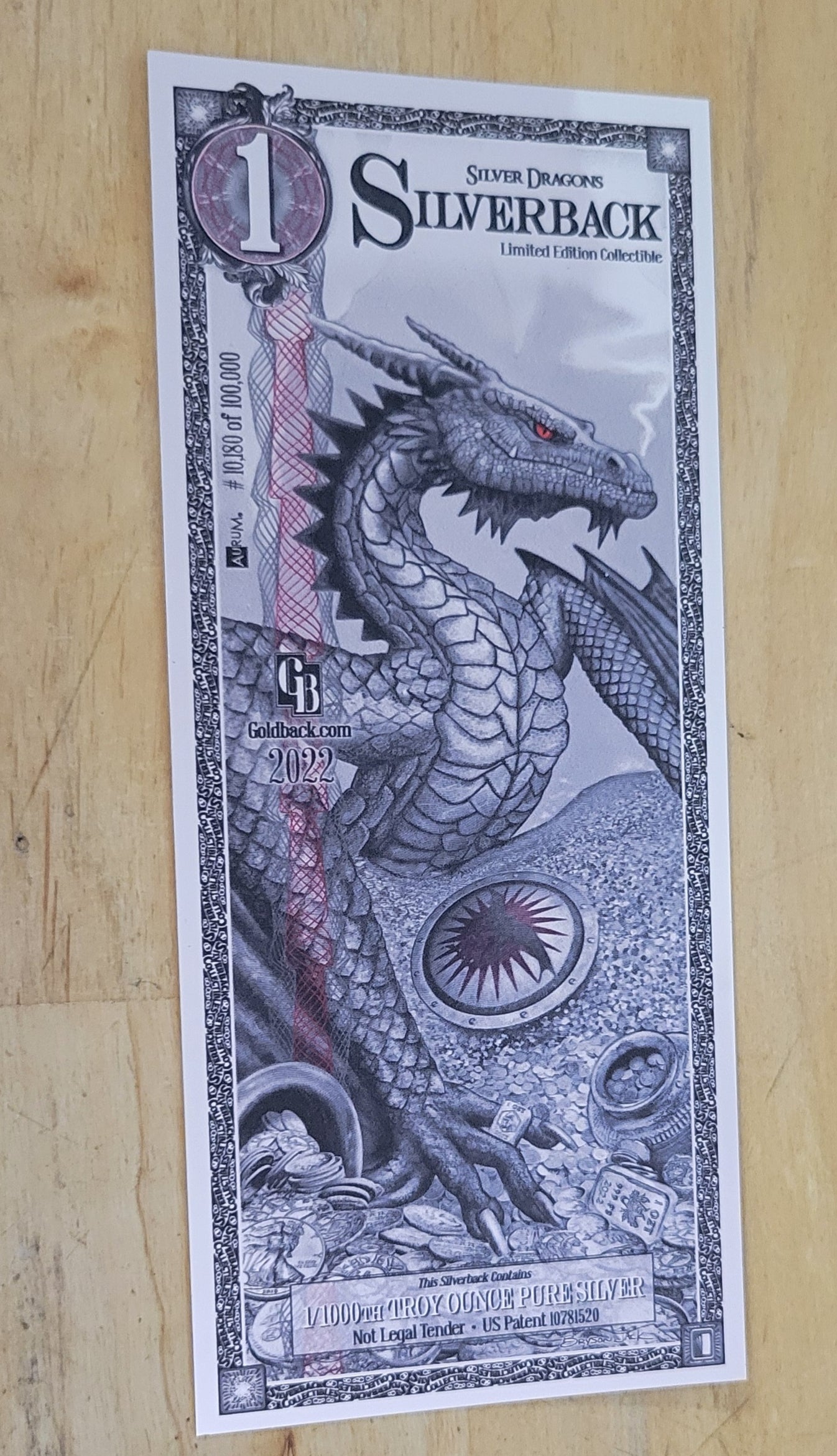 1 Dragon Silverback Silver Note – MTNB