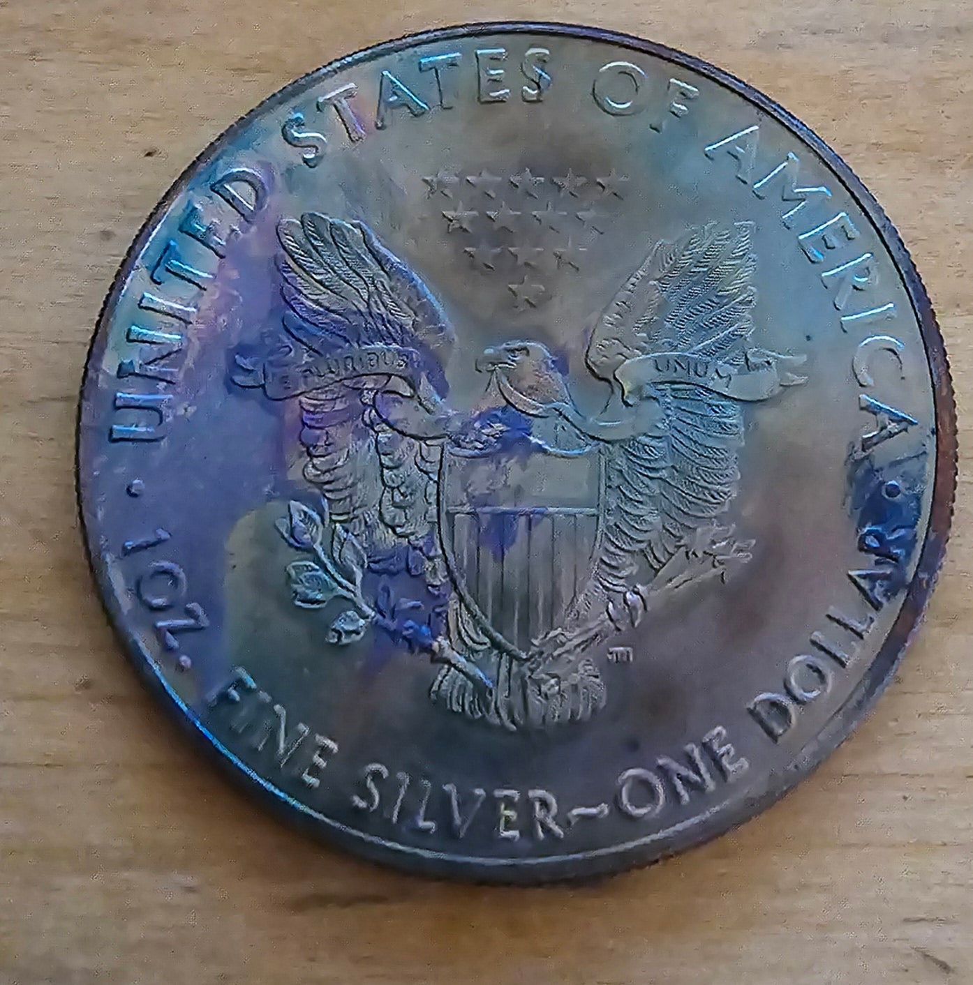 Random Year American Silver Eagle Unique Toning ASE