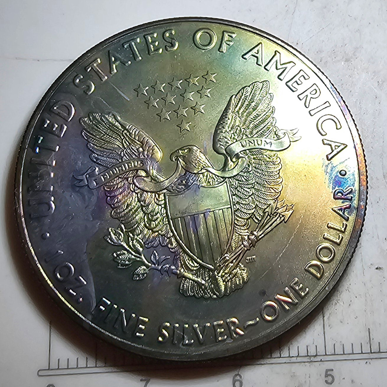 Random Year American Silver Eagle Unique Toning ASE