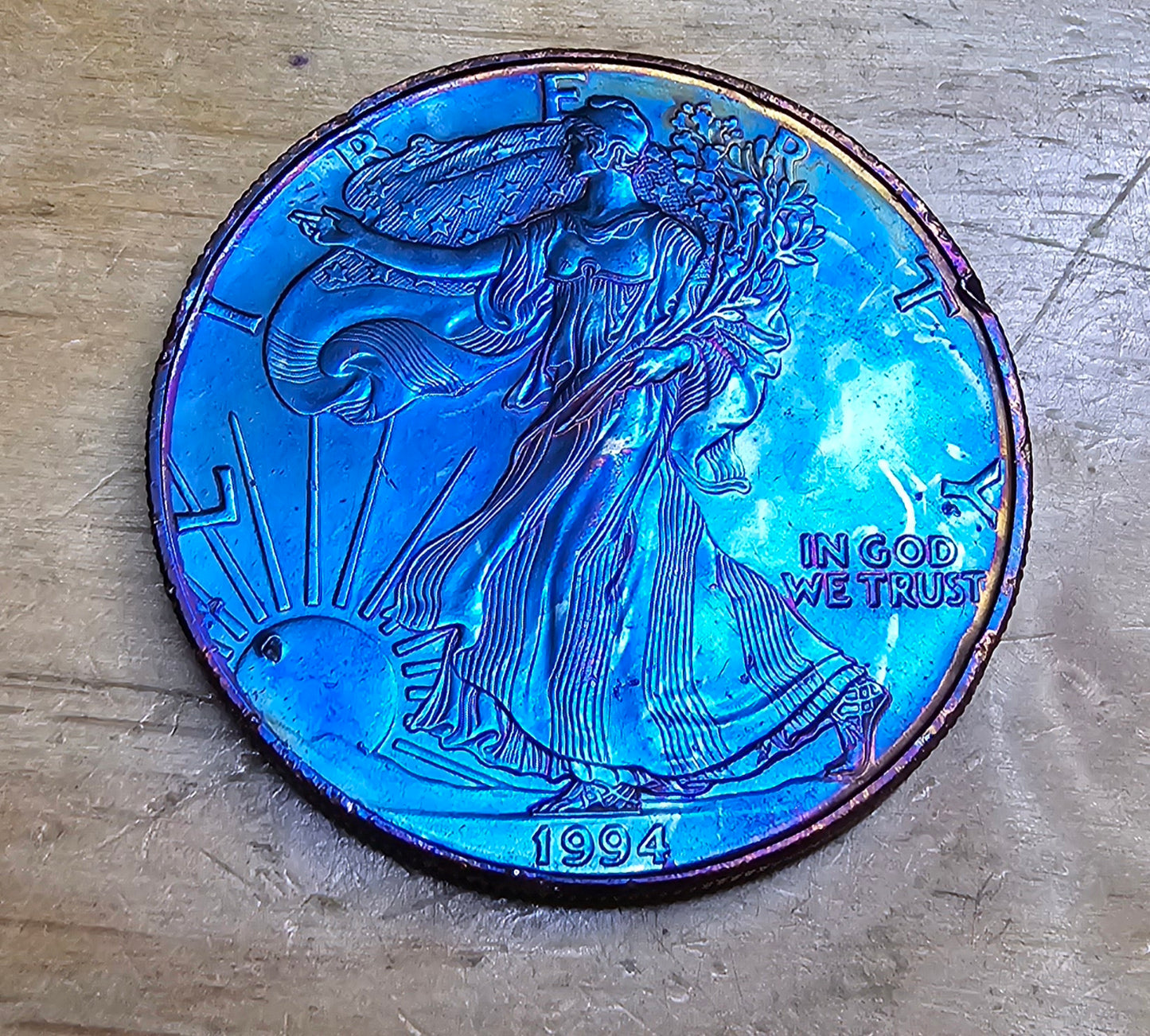 Random Year American Silver Eagle Unique Toning ASE