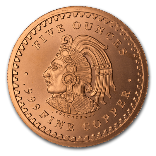 5 OZ Copper Round - Aztec Calendar