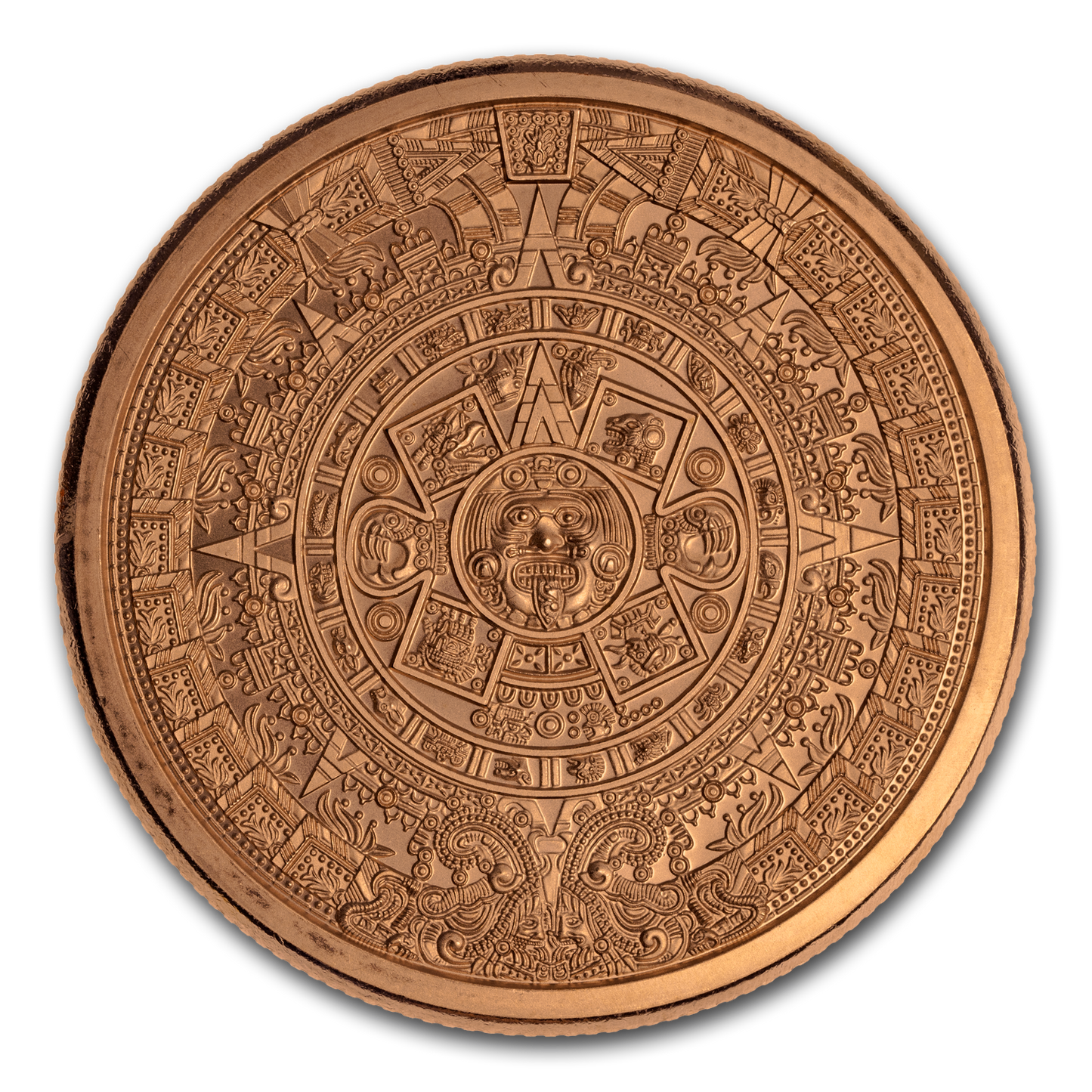 5 OZ Copper Round - Aztec Calendar