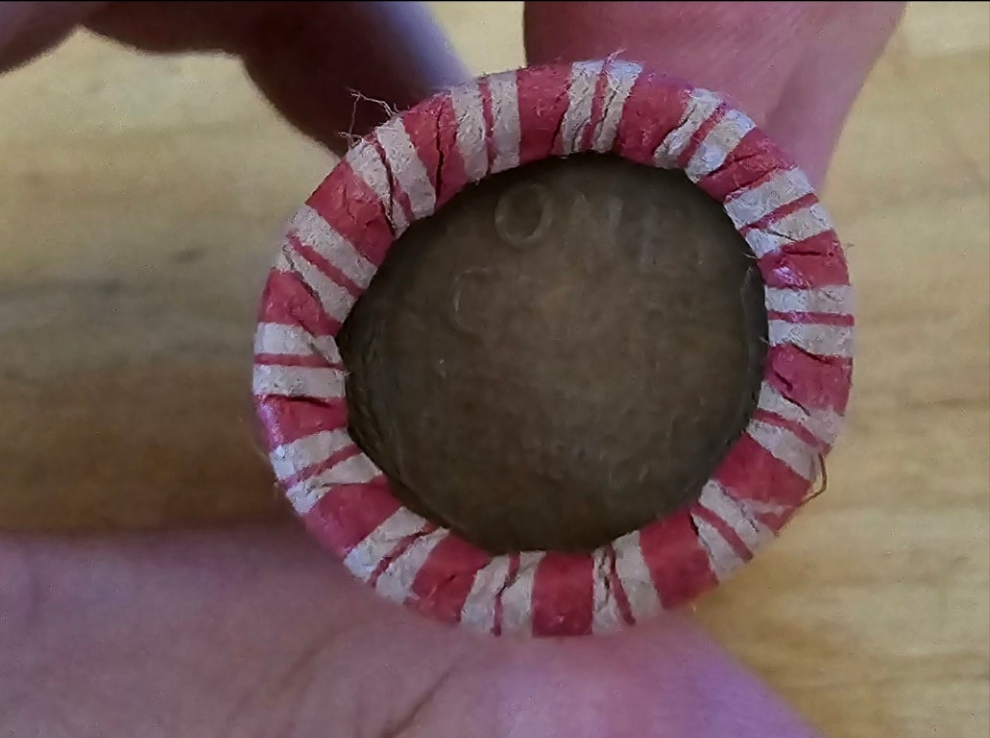 Sealed Wheat Penny Roll With Indian Cent On The End!