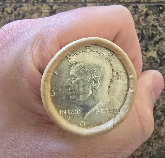 1964 OBW $20 Kennedy Half Dollar Roll Bank Roll Sealed!