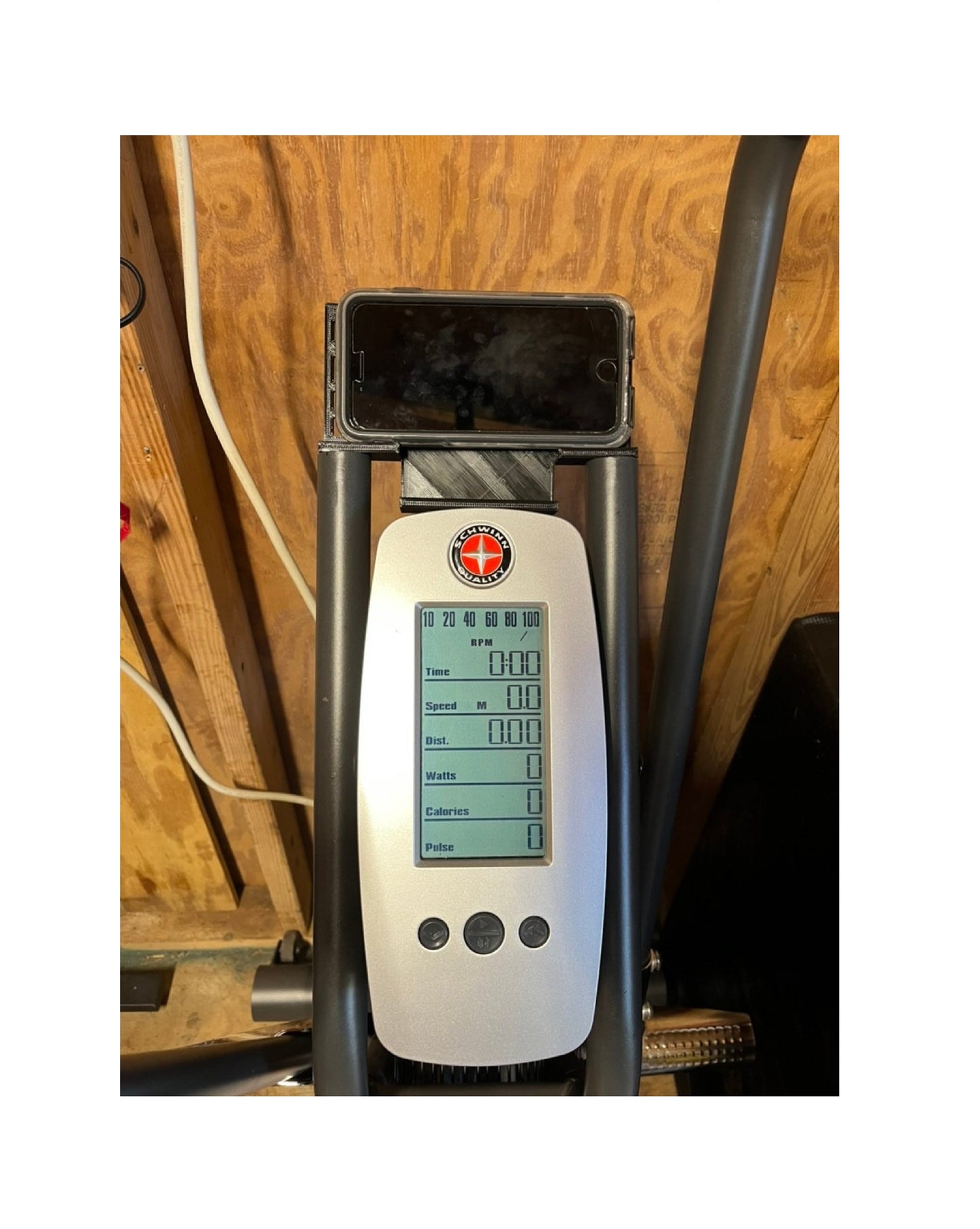 Schwinn Airdyne AD6 Phone Holder Fast Shipping Air Assault Bike Extended Version