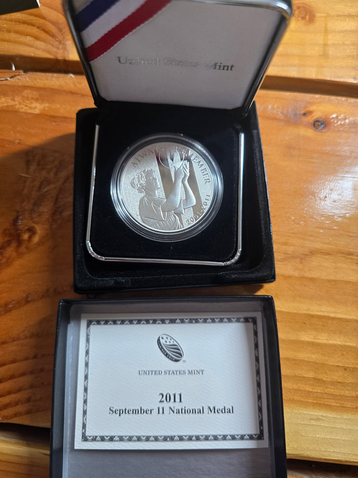 2011-W September 11 National Medal 1oz Silver Proof - OGP & COA, 9/11 US Mint