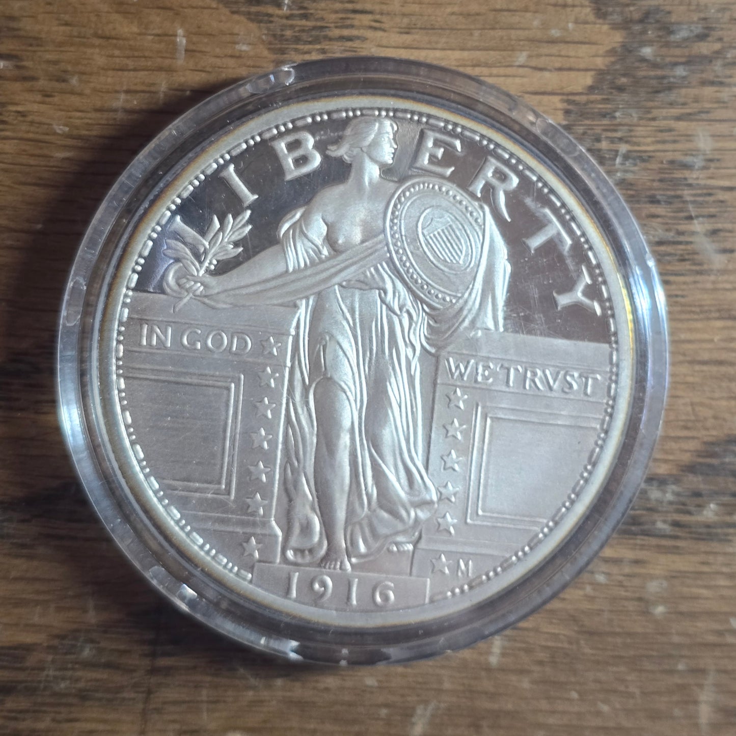 2 oz Standing Liberty Tribute 2 oz silver round 0.999