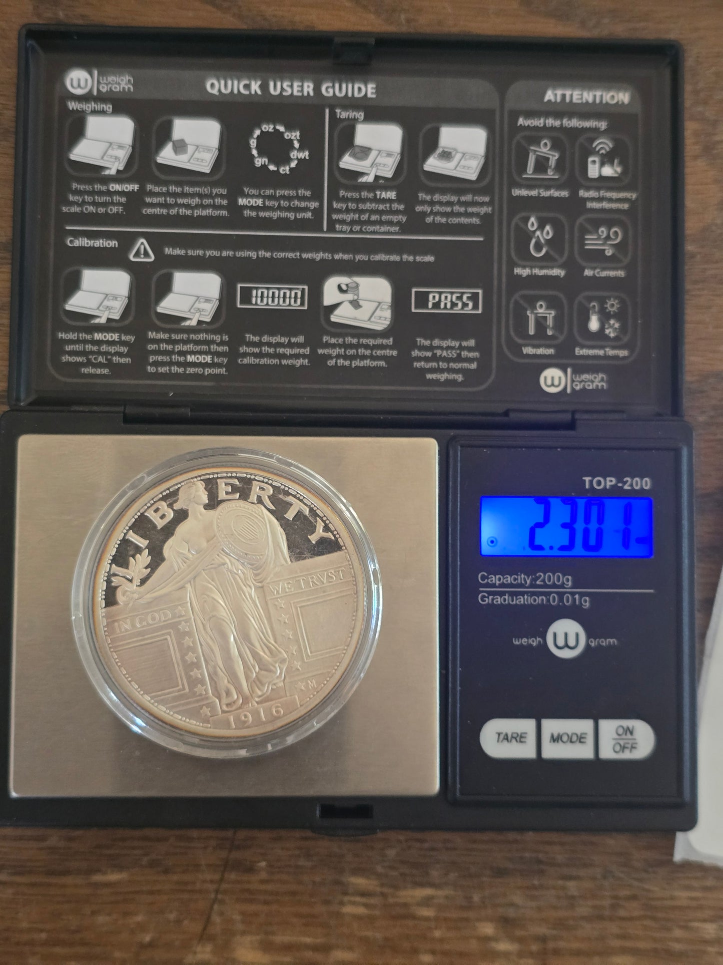 2 oz Standing Liberty Tribute 2 oz silver round 0.999