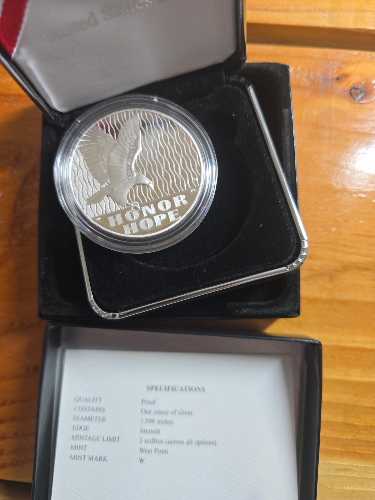 2011-W September 11 National Medal 1oz Silver Proof - OGP & COA, 9/11 US Mint
