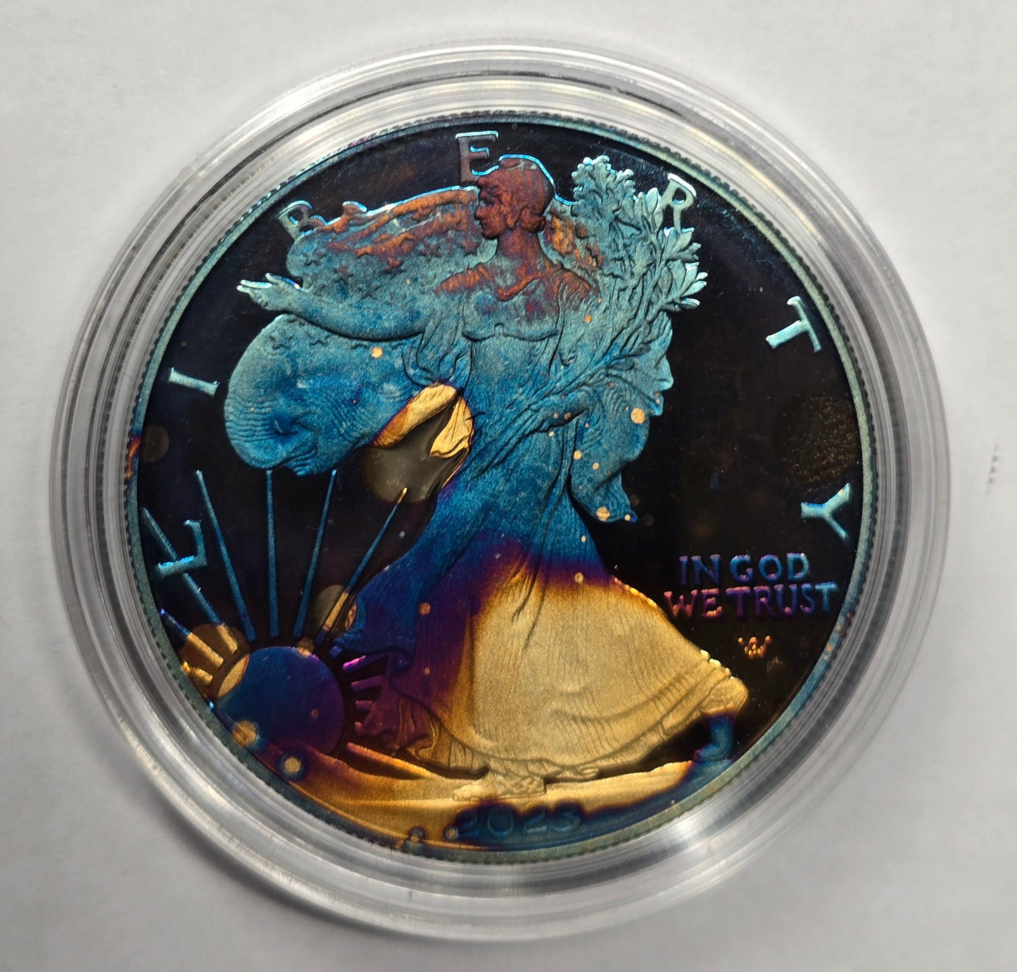 2023-S American Silver Eagle One Ounce Reverse Proof Coin with OGP COA - Toned