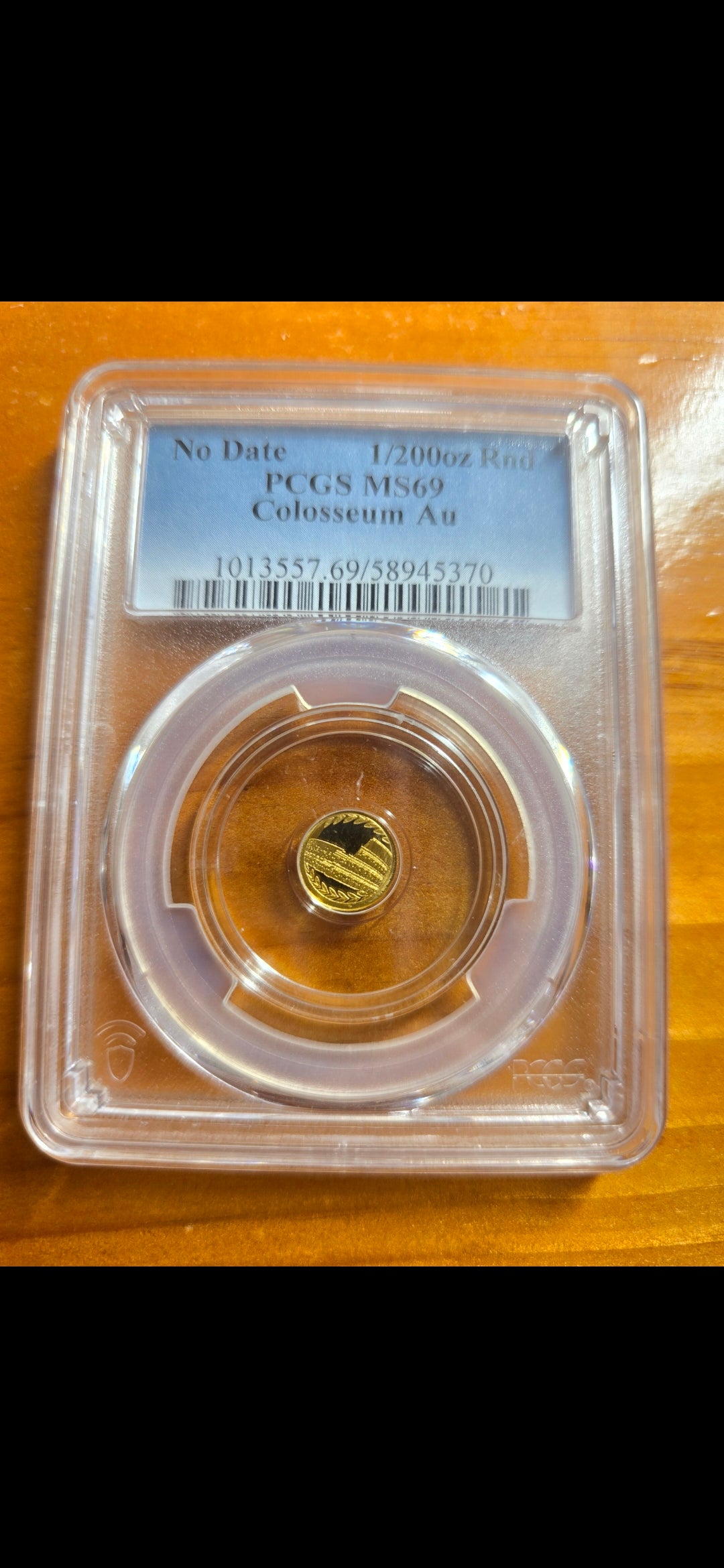 1/200 oz Roman Colosseum Au Gold Limited Mintage 5000 PCGS MS69 Fractional Gold