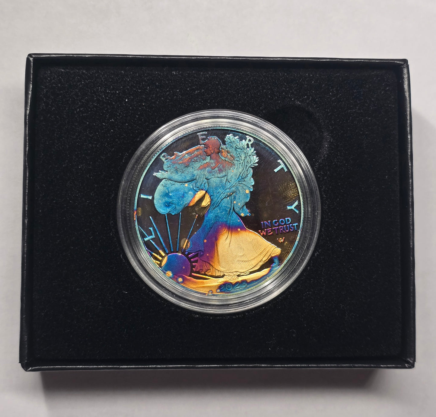 2023-S American Silver Eagle One Ounce Reverse Proof Coin with OGP COA - Toned