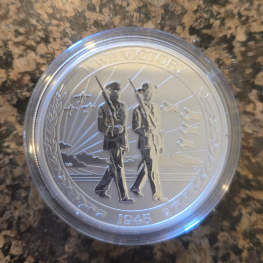 2020 2 Oz Silver Australian 1945 WWII Victory .999 Perth Mint