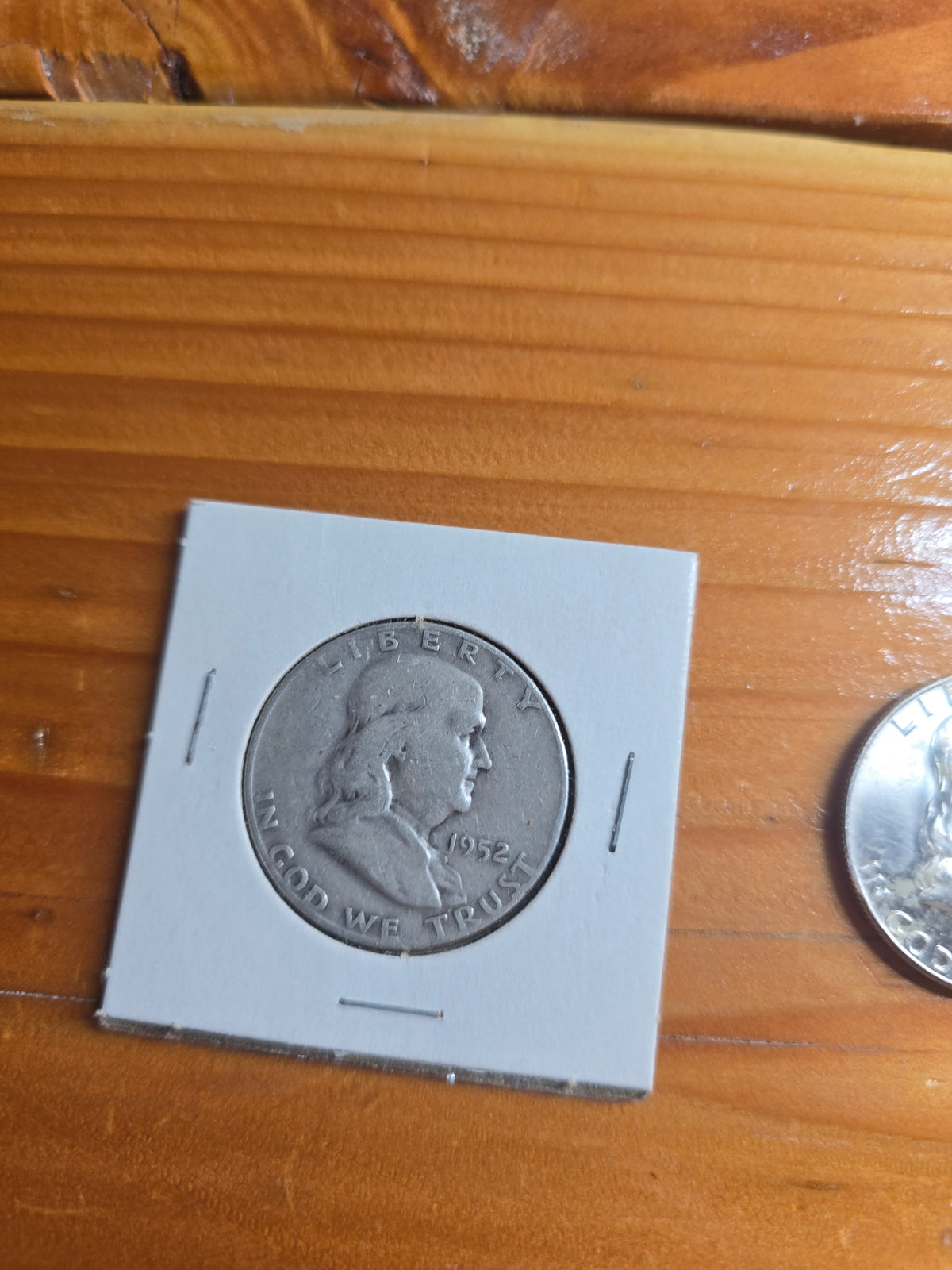 5 Franklin Silver Half Dollars $2.5 FV