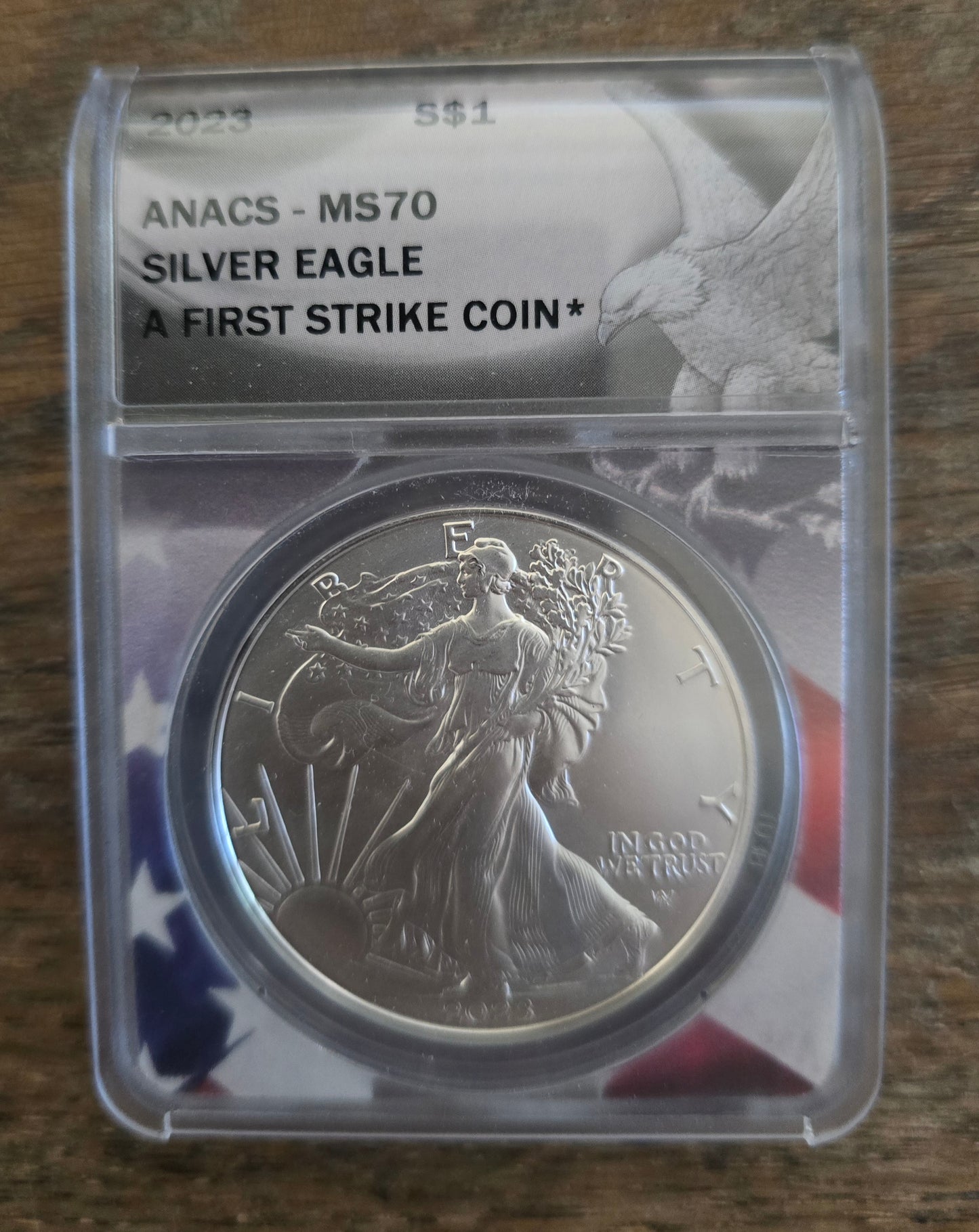 2023 (W) Type 2 Silver American Eagle First Strike ANACS MS70