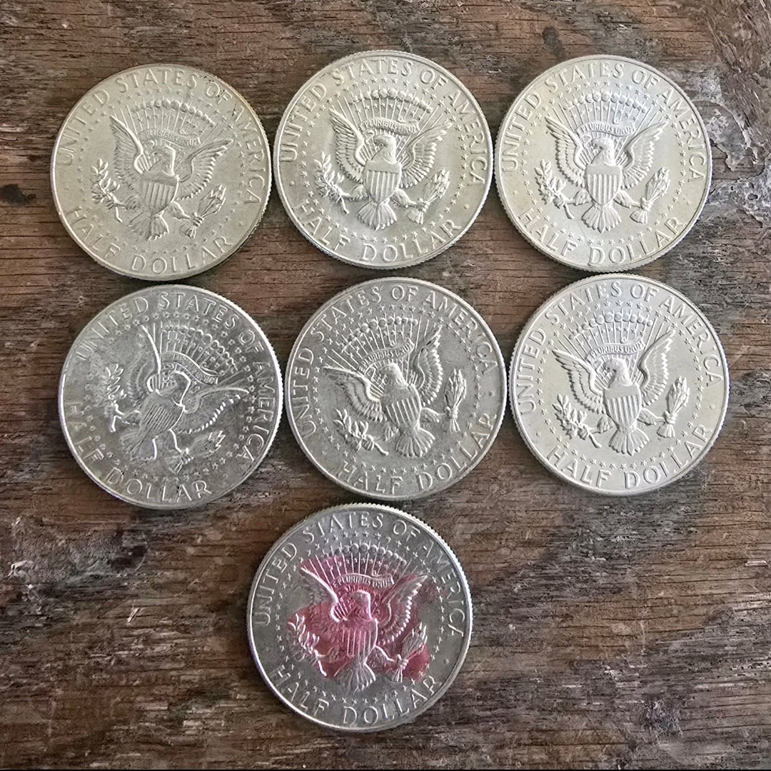 [Lot of 7] 65-69 - 40% Silver Kennedy Half Dollar Circulated 1 oz of silver