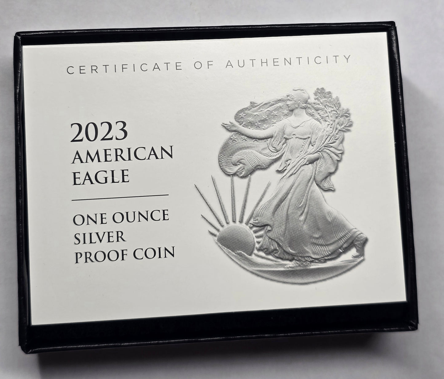 2023-S American Silver Eagle One Ounce Reverse Proof Coin with OGP COA - Toned