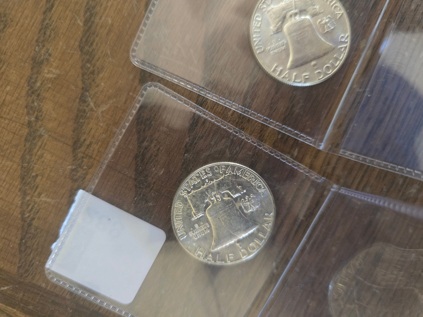 4 AU to BU 1960s franklin half dollars lot of 4