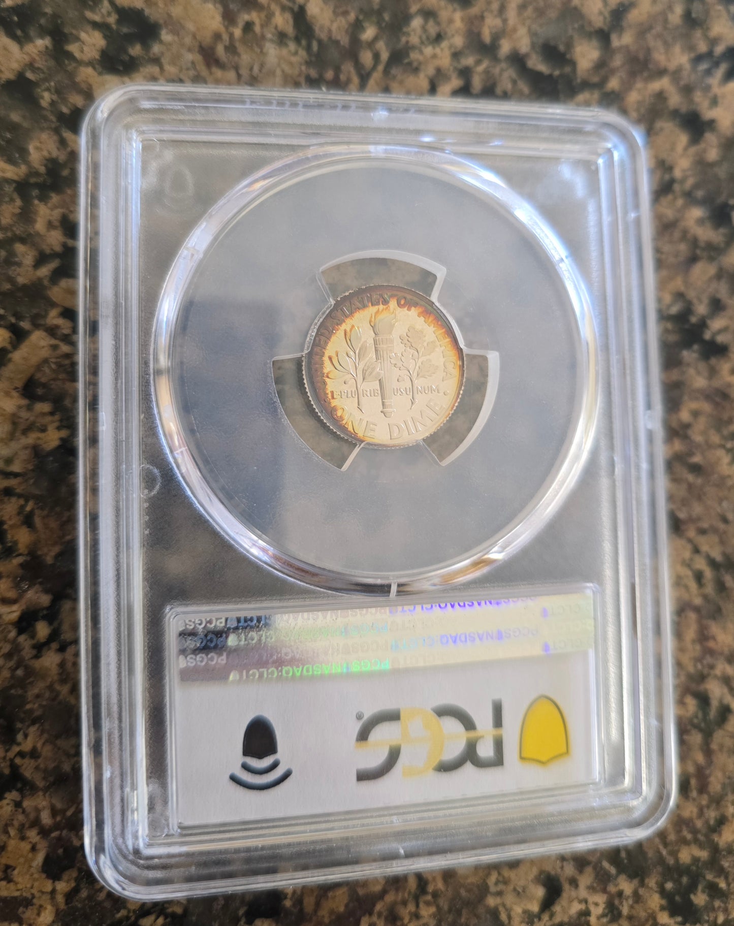 1999-S Roosevelt Dime - PCGS PR68DCAM Fabulous Rainbow Toned