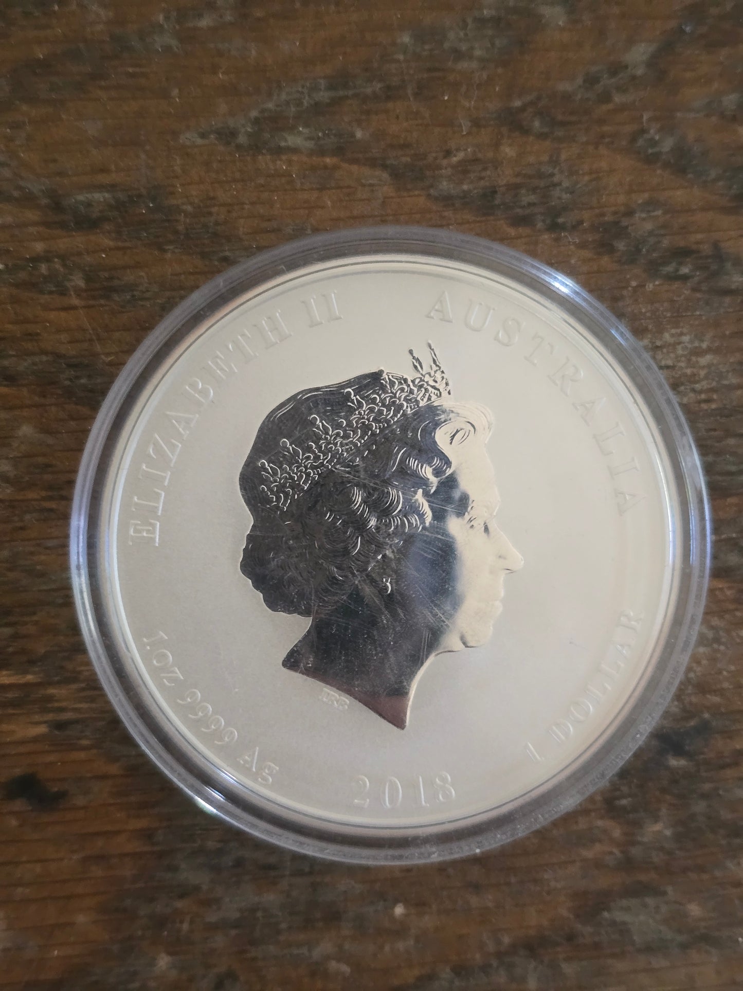 2018 Australia Year Of The Dog 1oz Silver Coin In Capsule