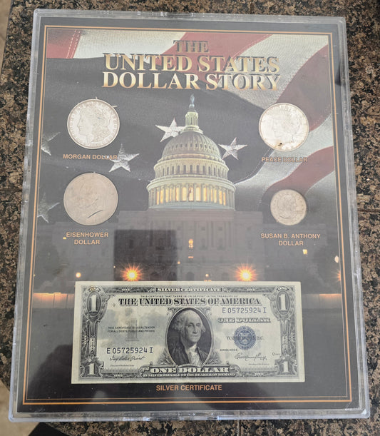 THE SILVER STORY / MORGAN DOLLAR, PEACE DOLLAR, IKE AND SILVER CERTIFICATE