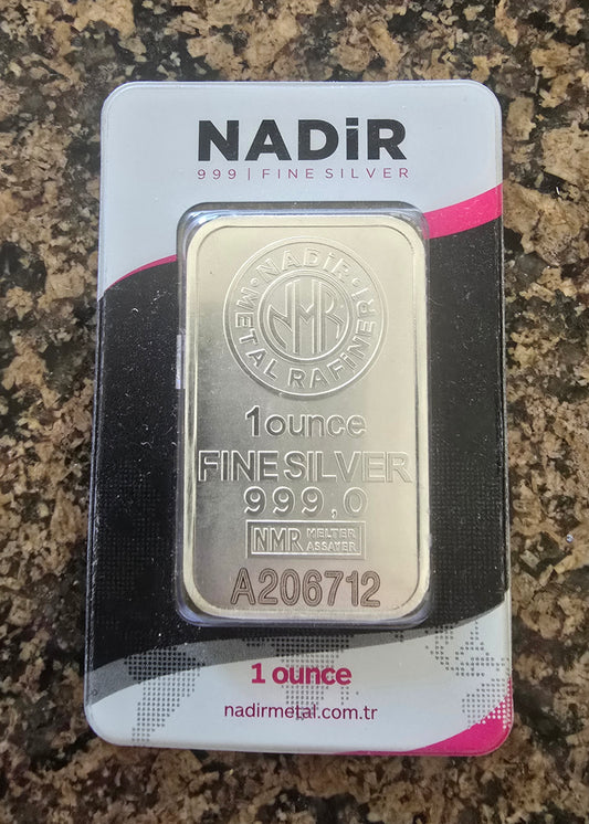 1 Ounce Nadir Silver Bar 0.999
