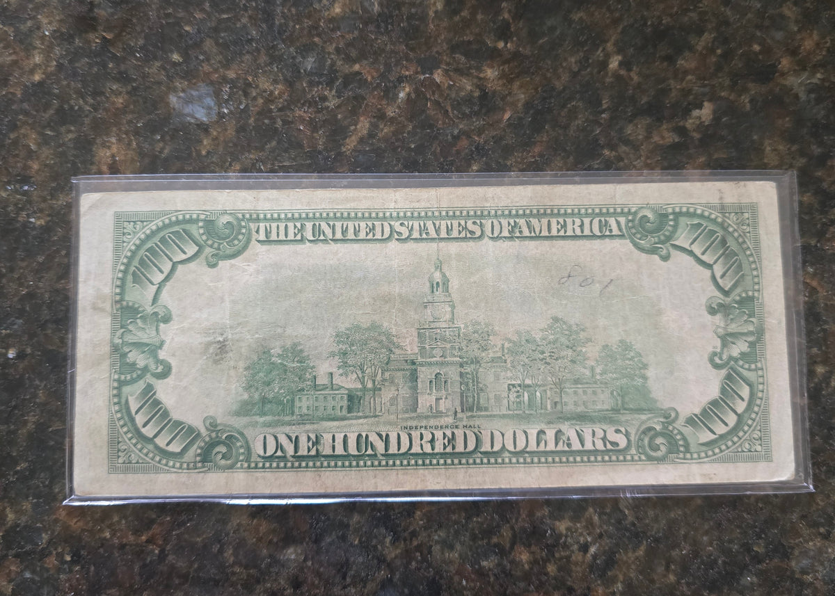 1928 A Federal Reserve Note $100 Bill San Francisco 007 serial