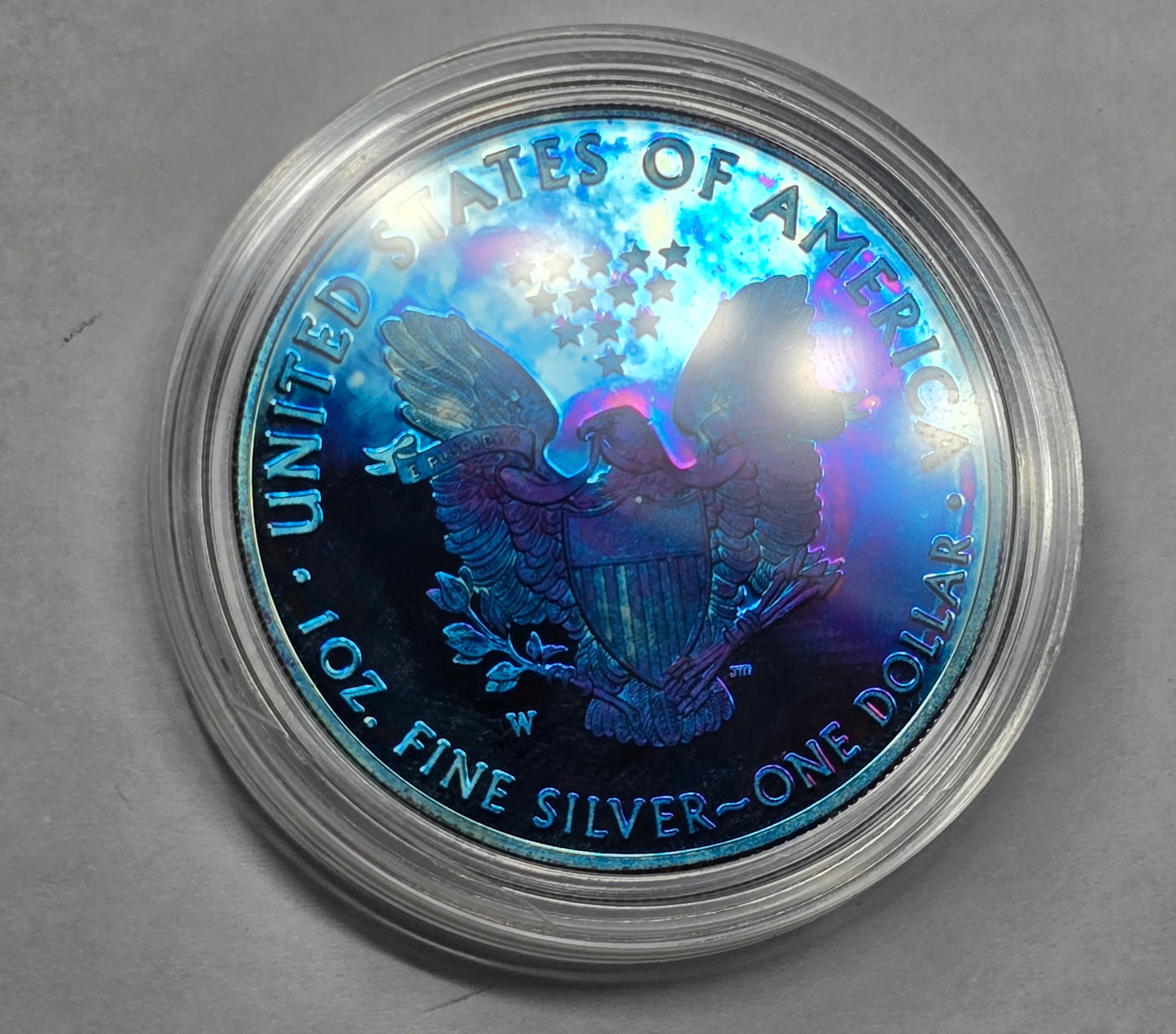 2017-W American Silver Eagle One Ounce Reverse Proof Coin with OGP COA - Toned