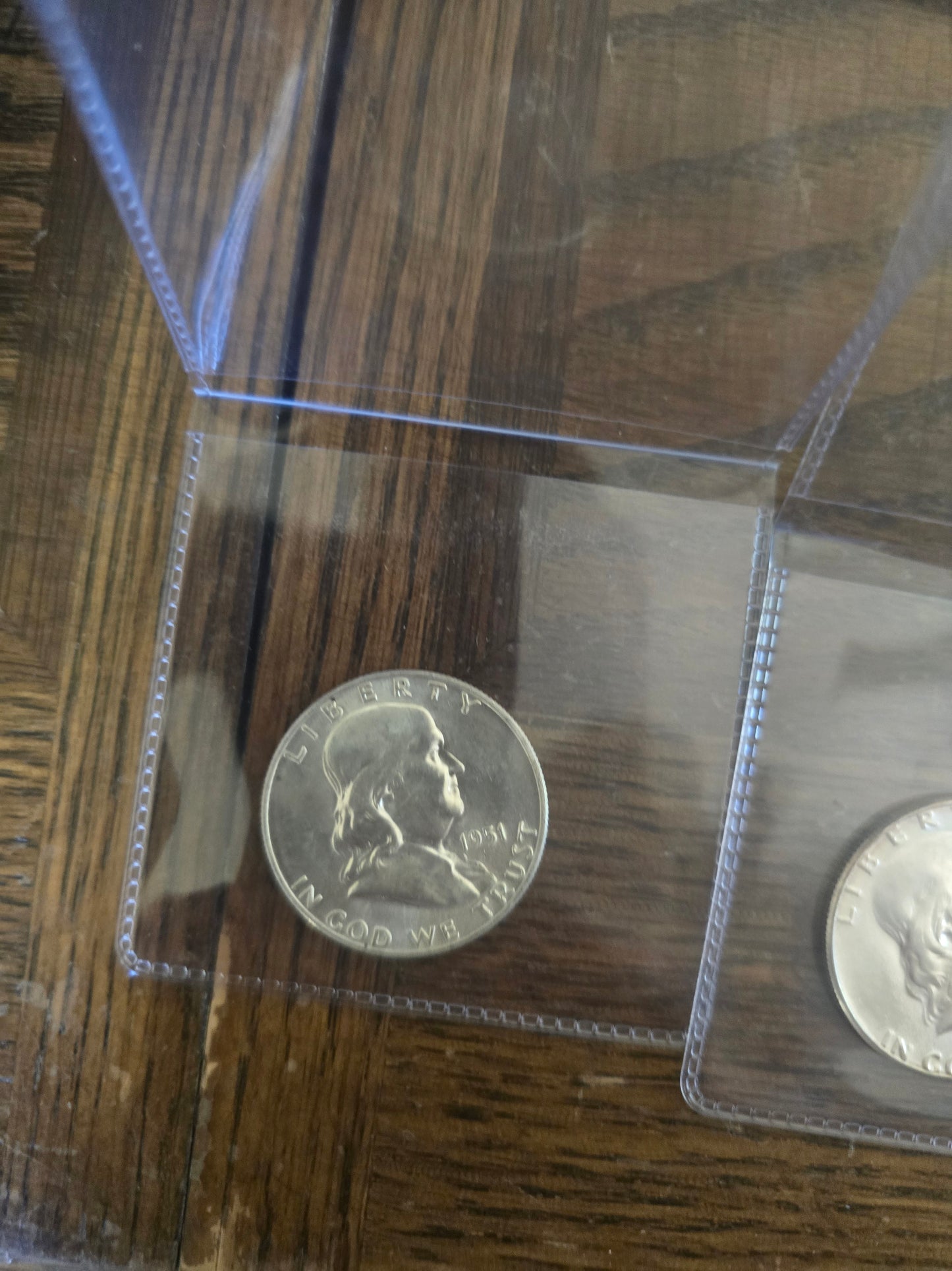 5 AU to BU 1950s franklin half dollars lot of 5