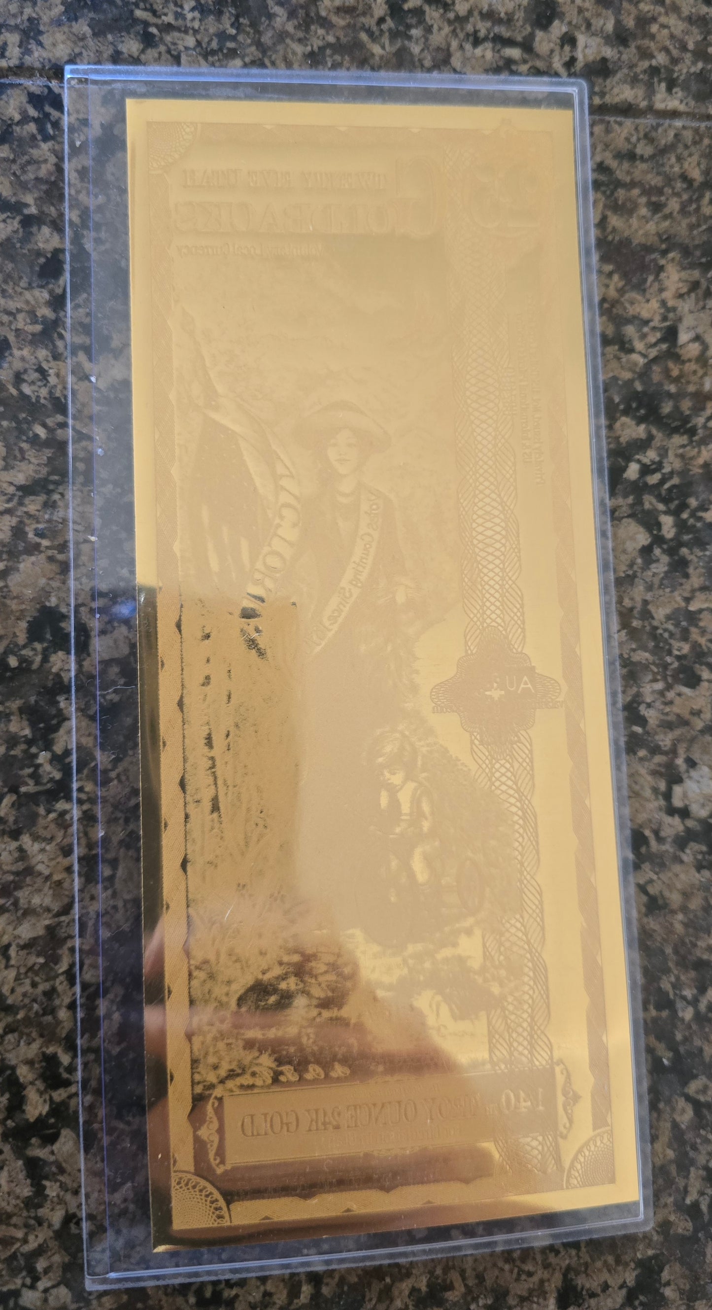 25 Random State Goldback - Aurum Gold Foil Note (24k) In Protective Sleeve