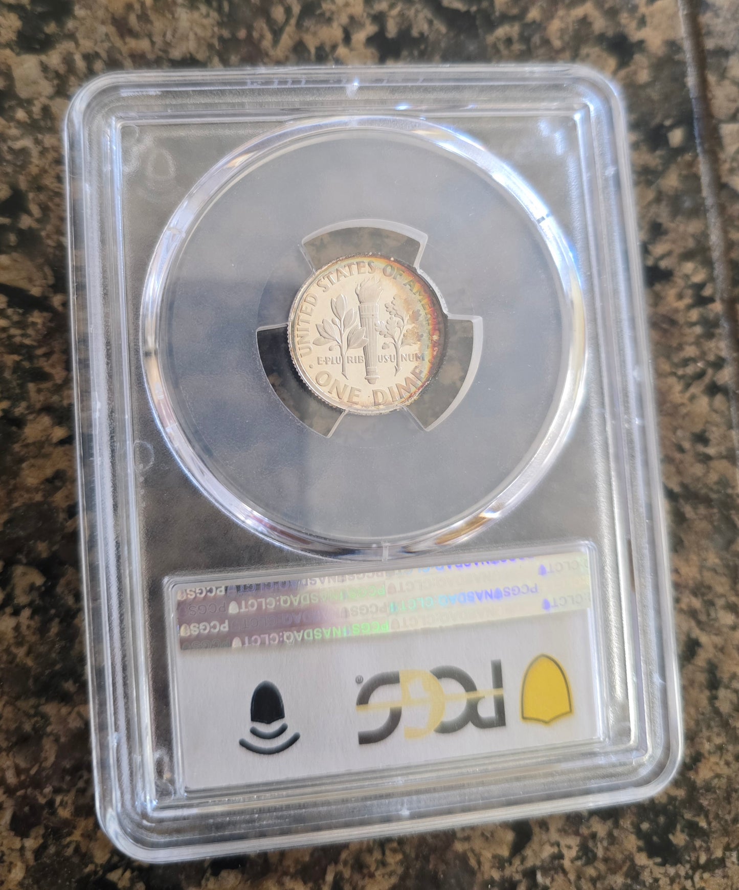 1996-S Roosevelt Dime - PCGS PR68DCAM Fabulous Rainbow Toned