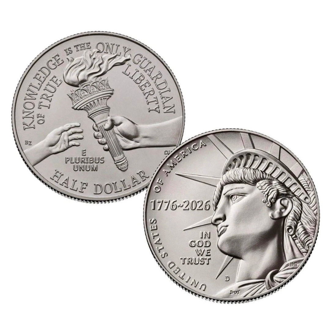 2026 Enduring Liberty Half Dollar Uncirculated Roll - 1776 America 250 SemiQ - D