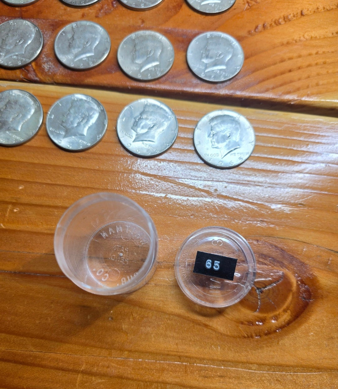 Lot of 20 Kennedy Half Dollar Coins 1965 $10 FV 40% Silver
