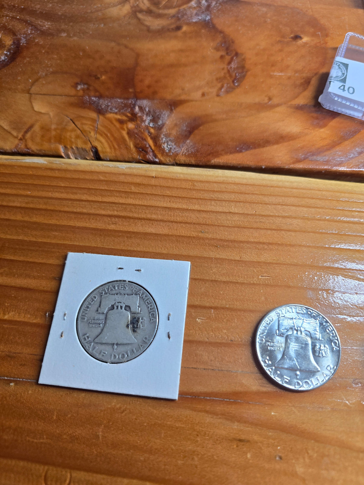 5 Franklin Silver Half Dollars $2.5 FV