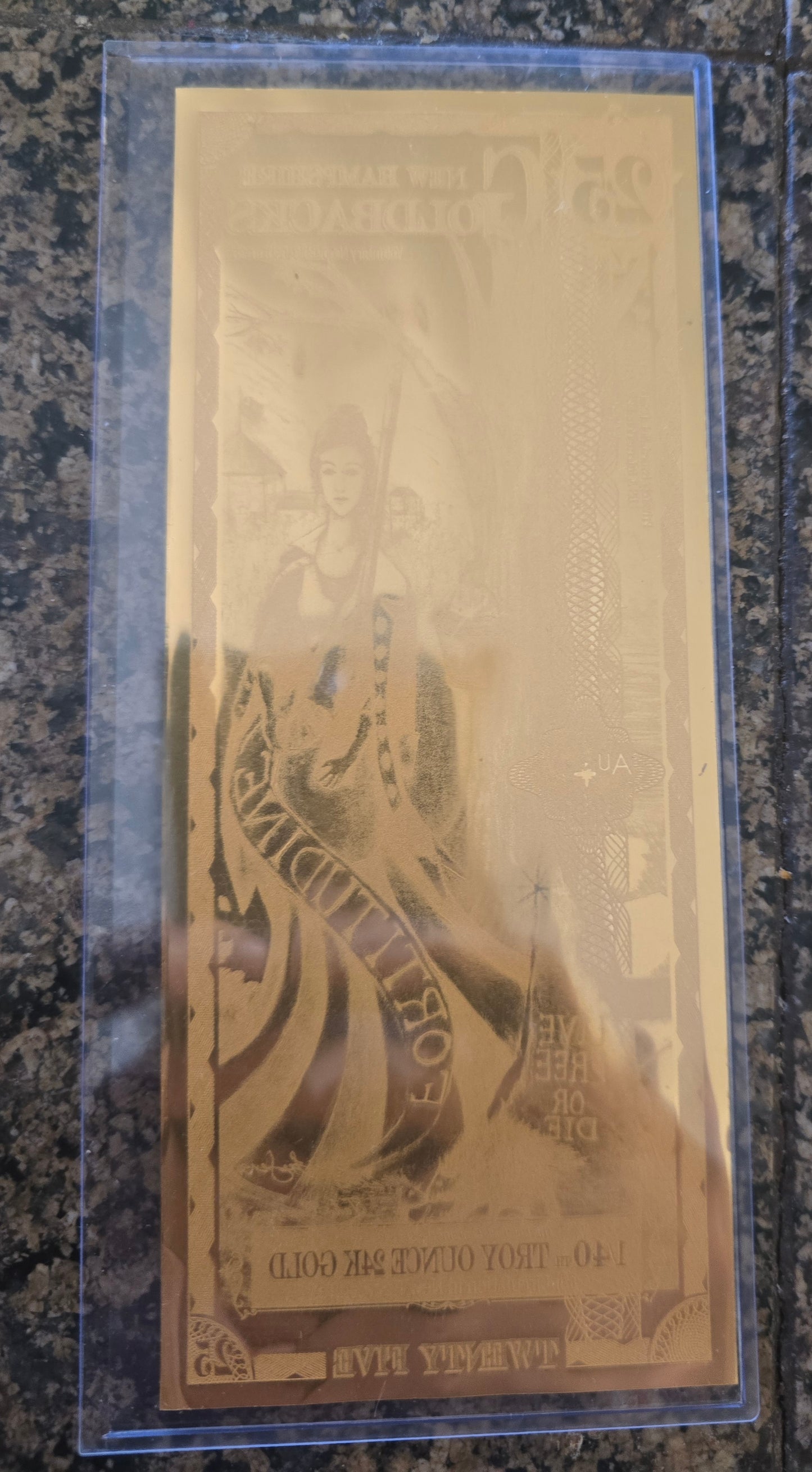 25 Random State Goldback - Aurum Gold Foil Note (24k) In Protective Sleeve