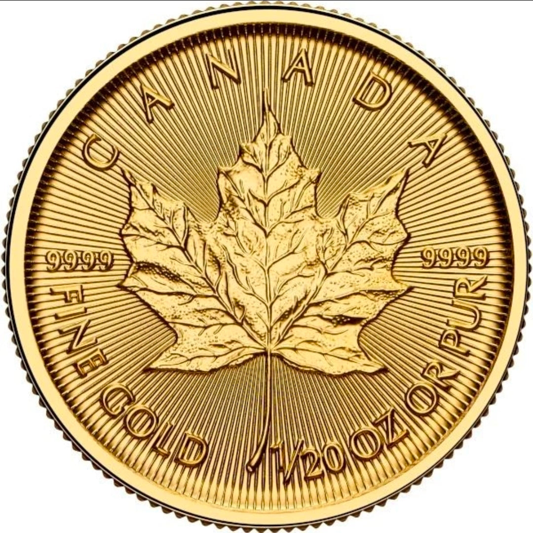Random Year Canada 1/20 oz Gold Maple Leaf BU