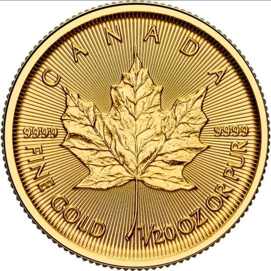 Random Year Canada 1/20 oz Gold Maple Leaf BU