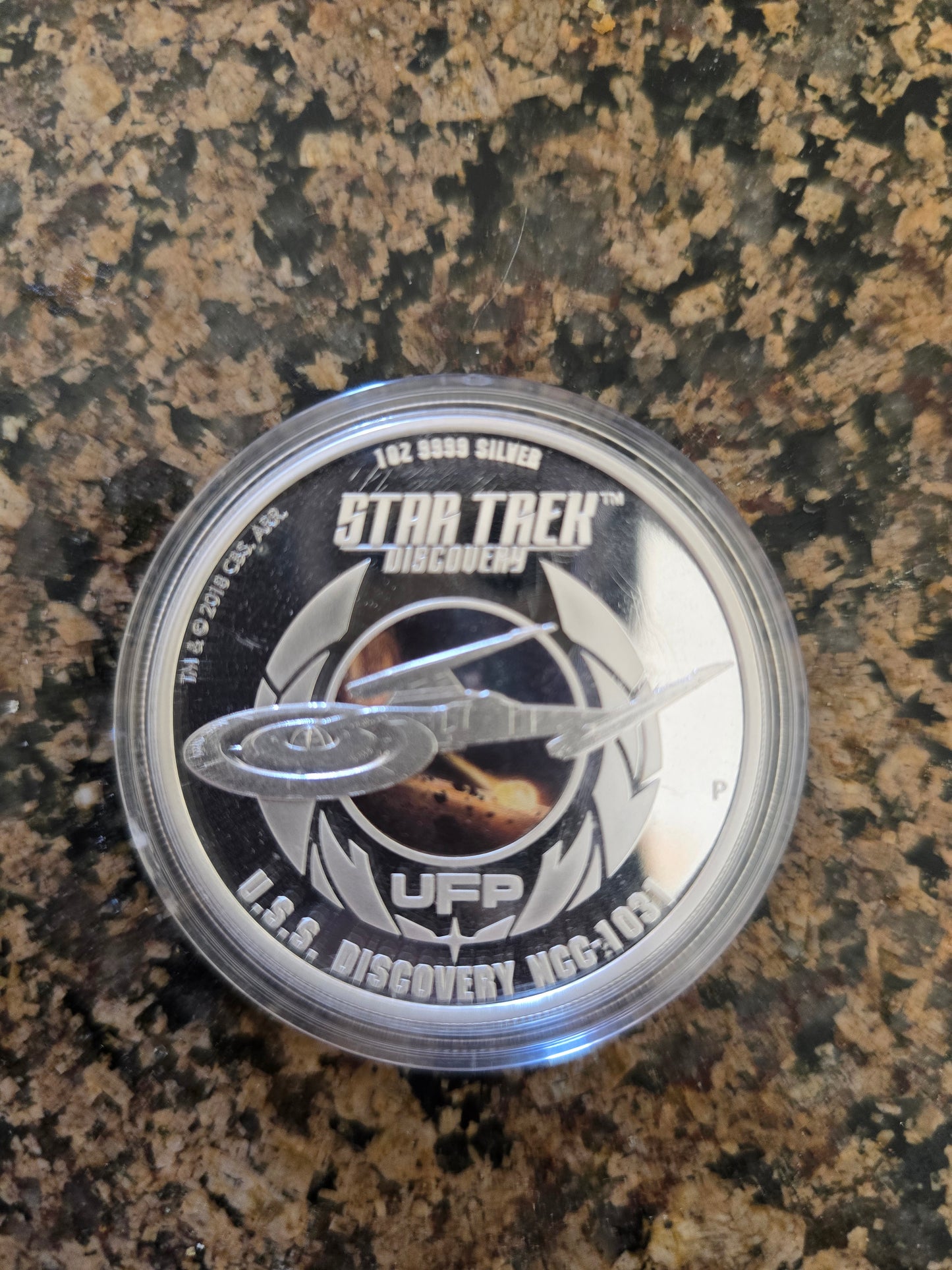 Star Trek Colorized 1 oz Silver Queen Elizabeth Tuvalu in Capsule 2018